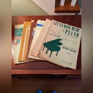 Lot of 6 Vintage Piano Lesson Books 1940's-1950's and later Fair condition
